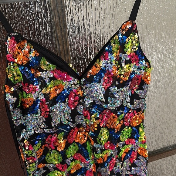 Mac Duggal Embellished Floral Minidress size 4 - Picture 11 of 14